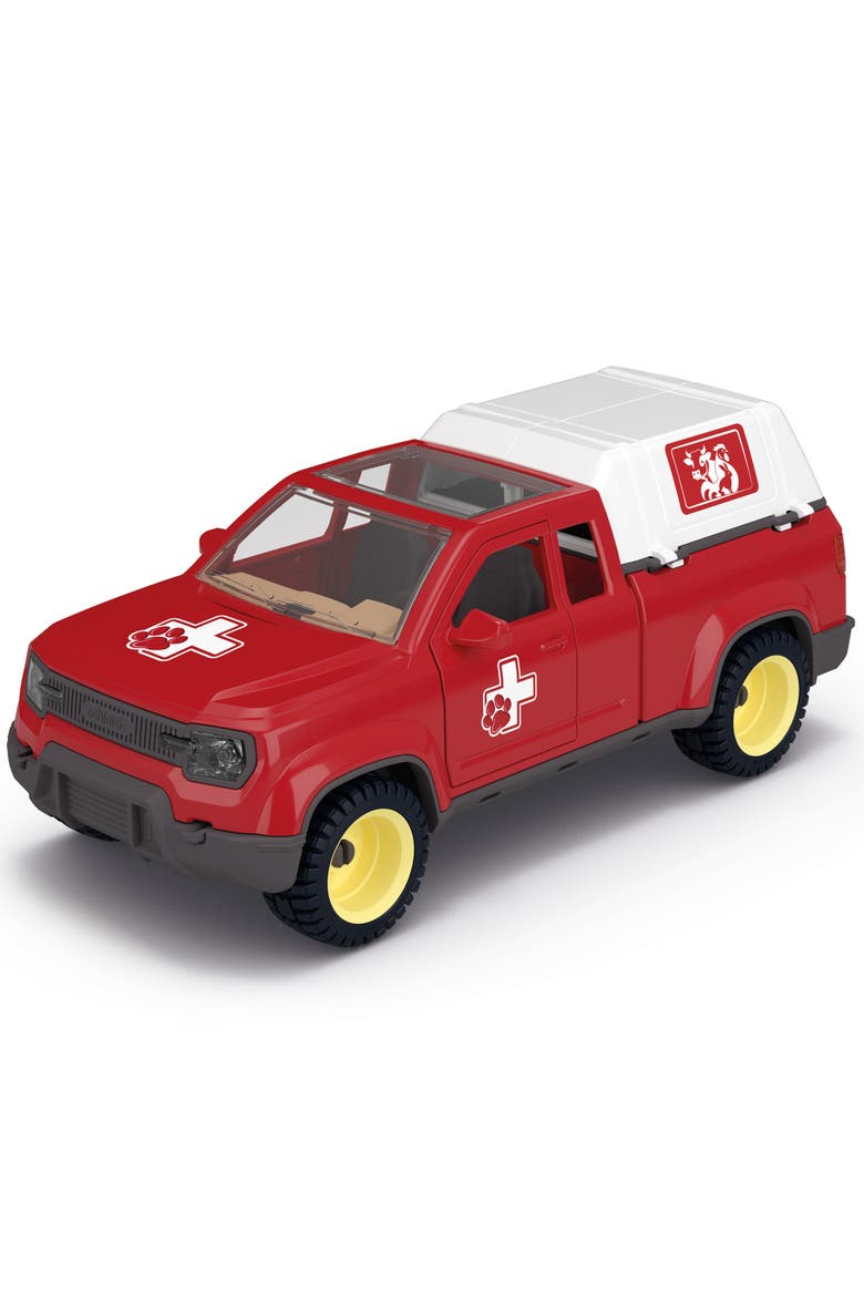 Farm World, Veterinarian Pick Up At The Farm, 29 Piece Vehicle Playset, Alternate, color, Multicolored