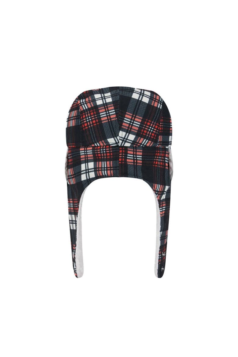 Black Cincinnati Bengals Sideline Plaid Sherpa Trapper Hat, Alternate, color, Black