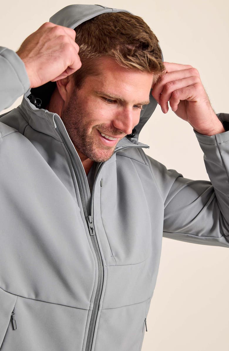 Tommy Bahama Melbourne Hooded Bonded Fleece Soft Shell Jacket, Alternate, color, 