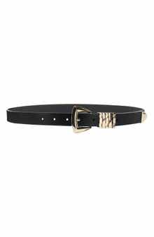 Linea Pelle Multi Keeper Faux Leather Belt