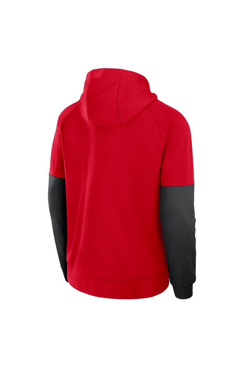 Men's Nike Red Georgia Bulldogs Fitness Raglan Performance Pullover Hoodie, Alternate, color, Red