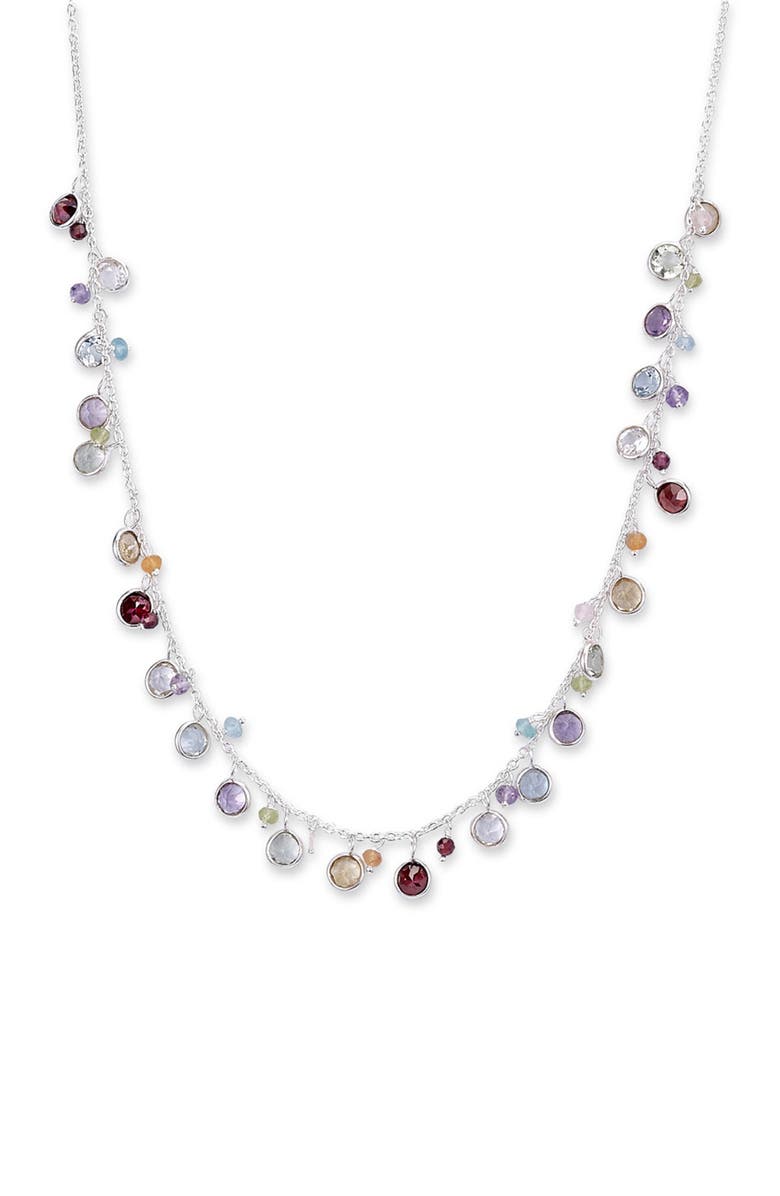SAMUEL B. Sterling Silver Multi Gem Necklace, Main, color, 