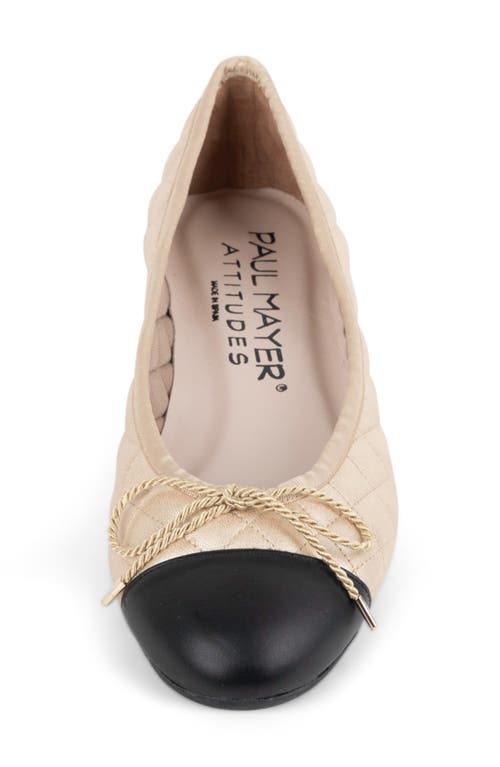 Paul Mayer Cap Toe Quilted Ballet Flat