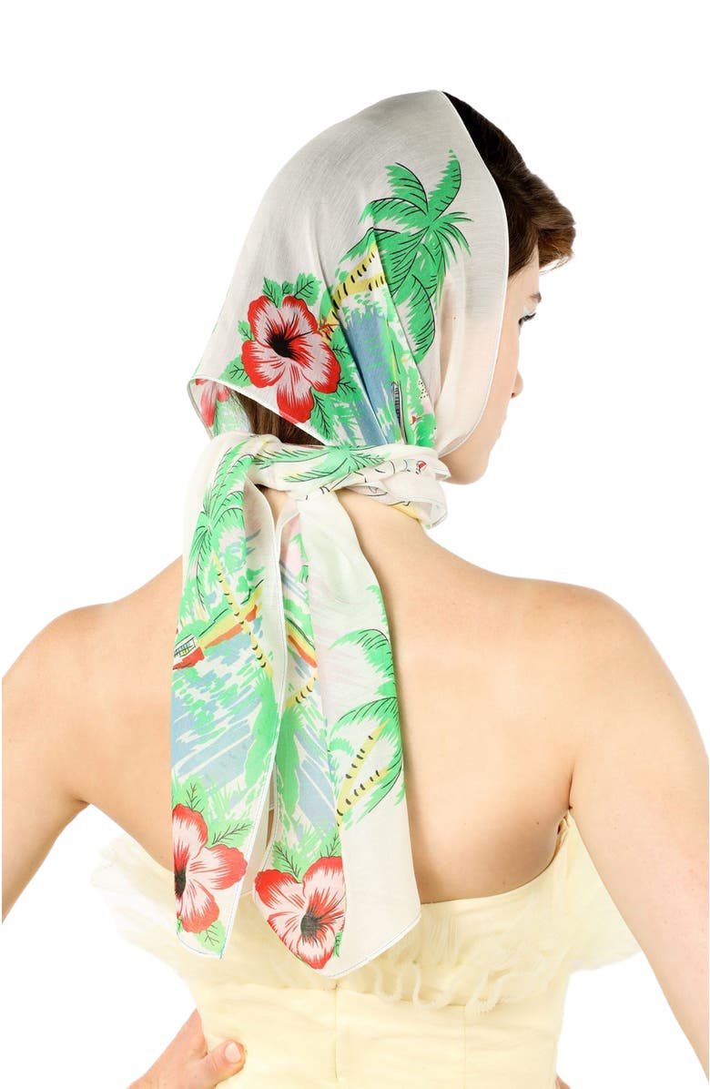 Anna Sui Florida Silk Voile Long Scarf, Alternate, color, 