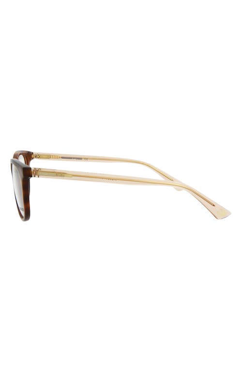 Alexander Mcqueen Mcqueen 51mm Core Square Optical Glasses In Havana Orange