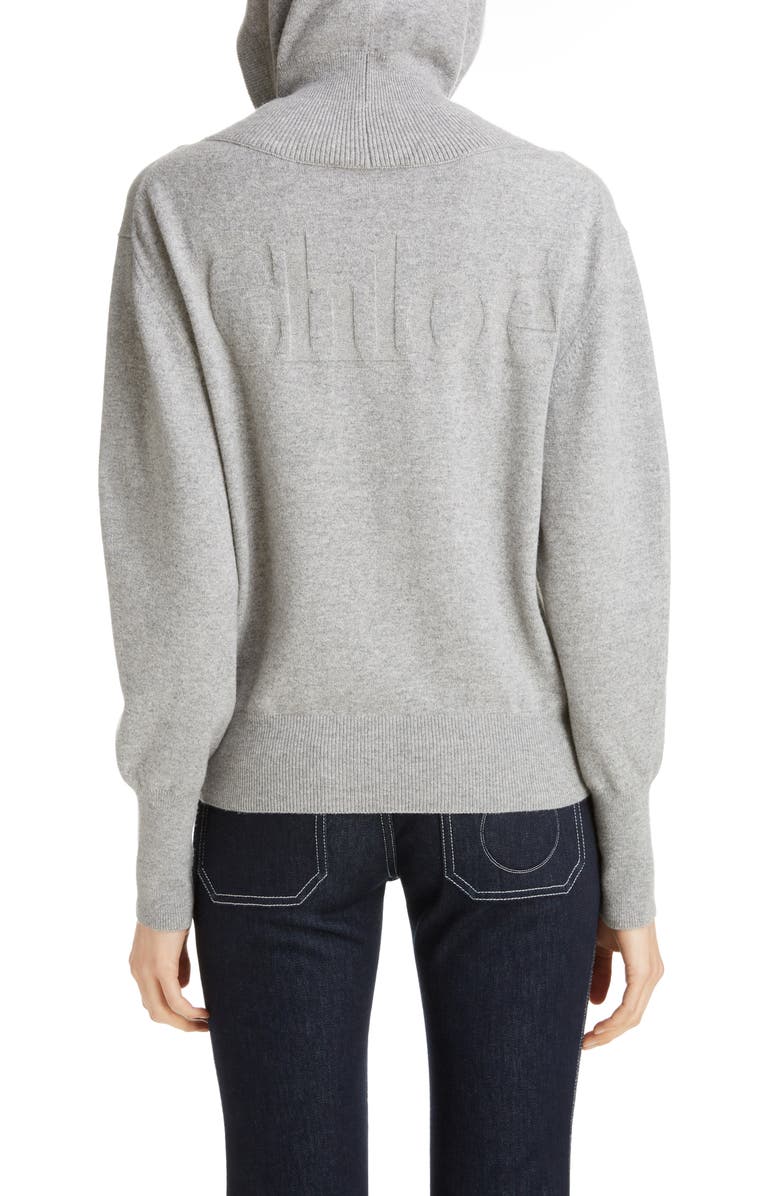 Chloé Cashmere Blend Hoodie, Alternate, color, 