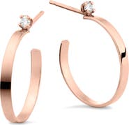 LANA 14K Gold Sunrise Hoop Earrings