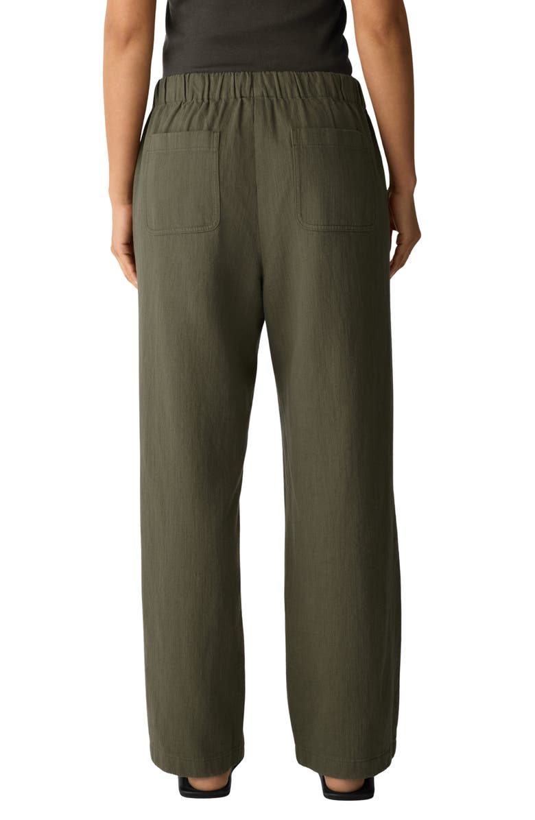 Eileen Fisher Organic Cotton & Organic Linen Straight Leg Pants, Alternate, color,