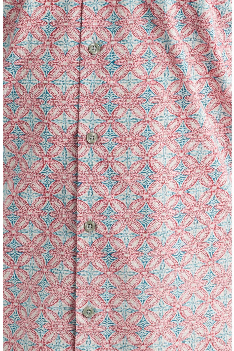 Sanganeri Cotton Shirt, Alternate, color, TOMATO