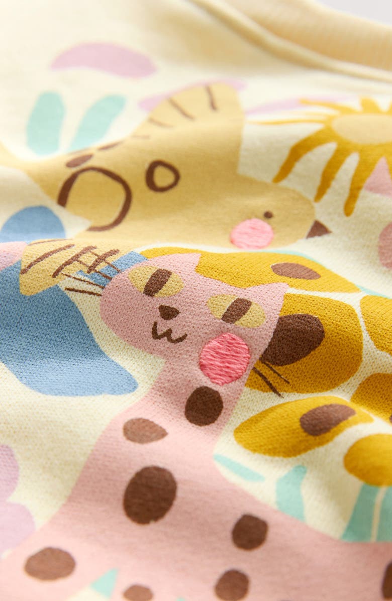 NEXT Kids' Graphic Sweatshirt & Wide Leg Sweatpants Set, Alternate, color, Yellow