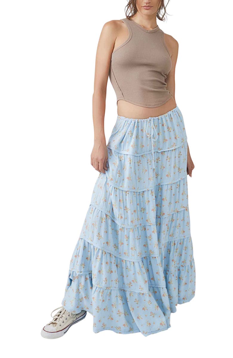 Free People Nova Tiered Maxi Skirt, Alternate, color, 