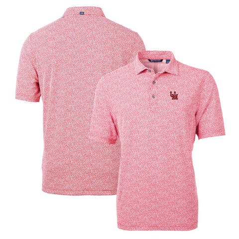 Men's Cutter & Buck Red Ole Miss Rebels Virtue Eco Pique Botanical Recycled Polo