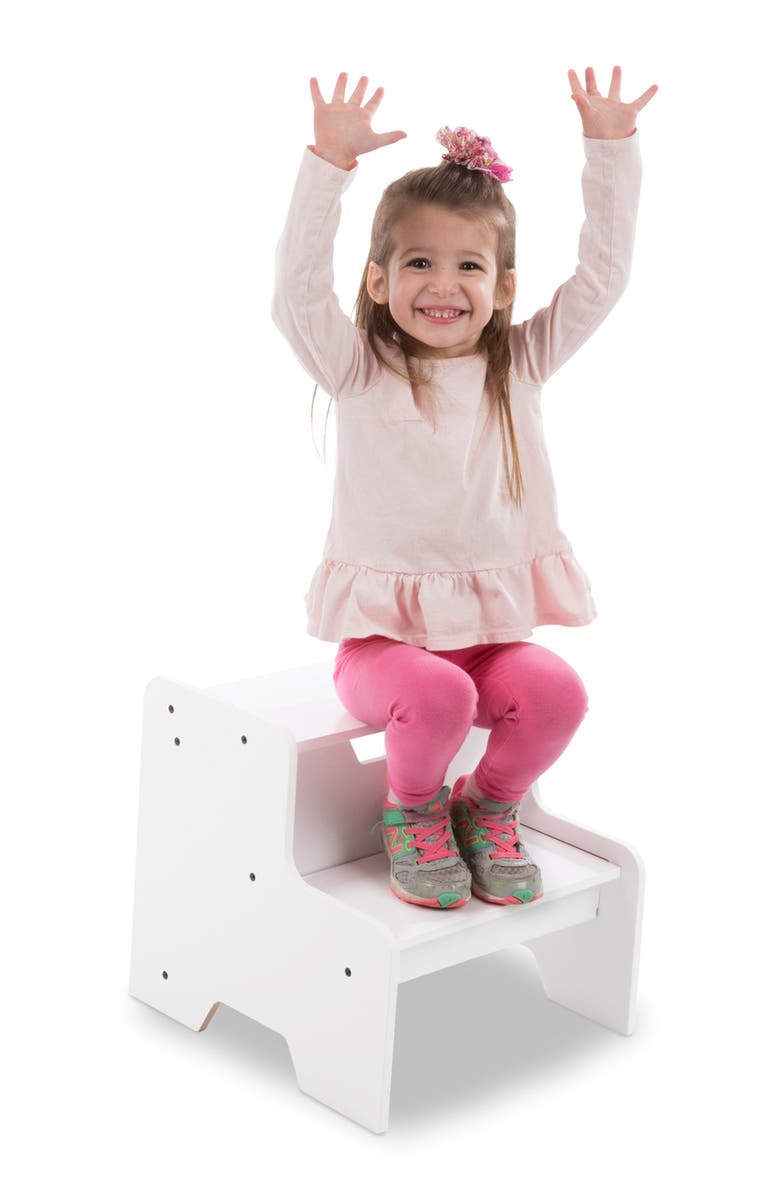 Melissa & Doug Wooden Step Stool, Alternate, color, White