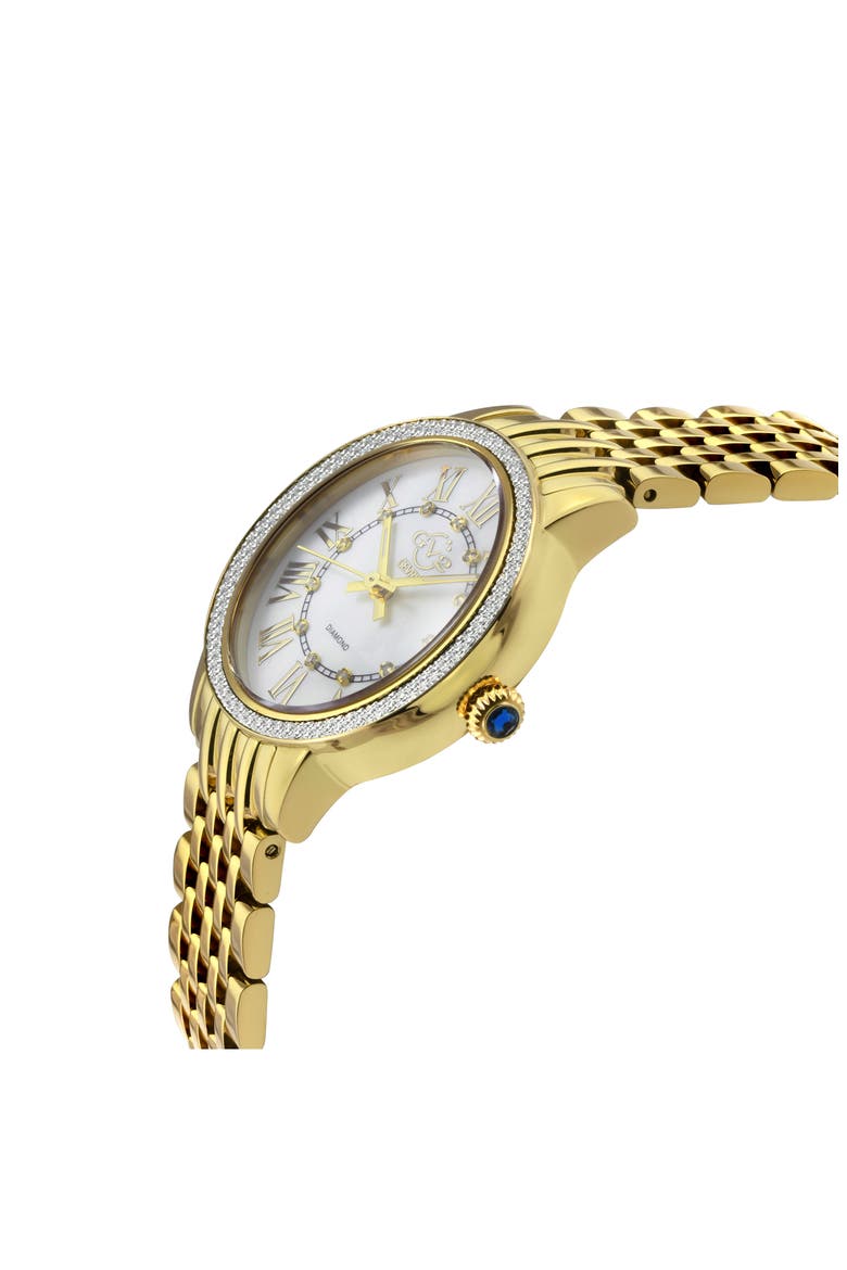 Astor III Diamond Swiss Bracelet Watch, 34mm - 0.06 ctw, Alternate, color, GOLD