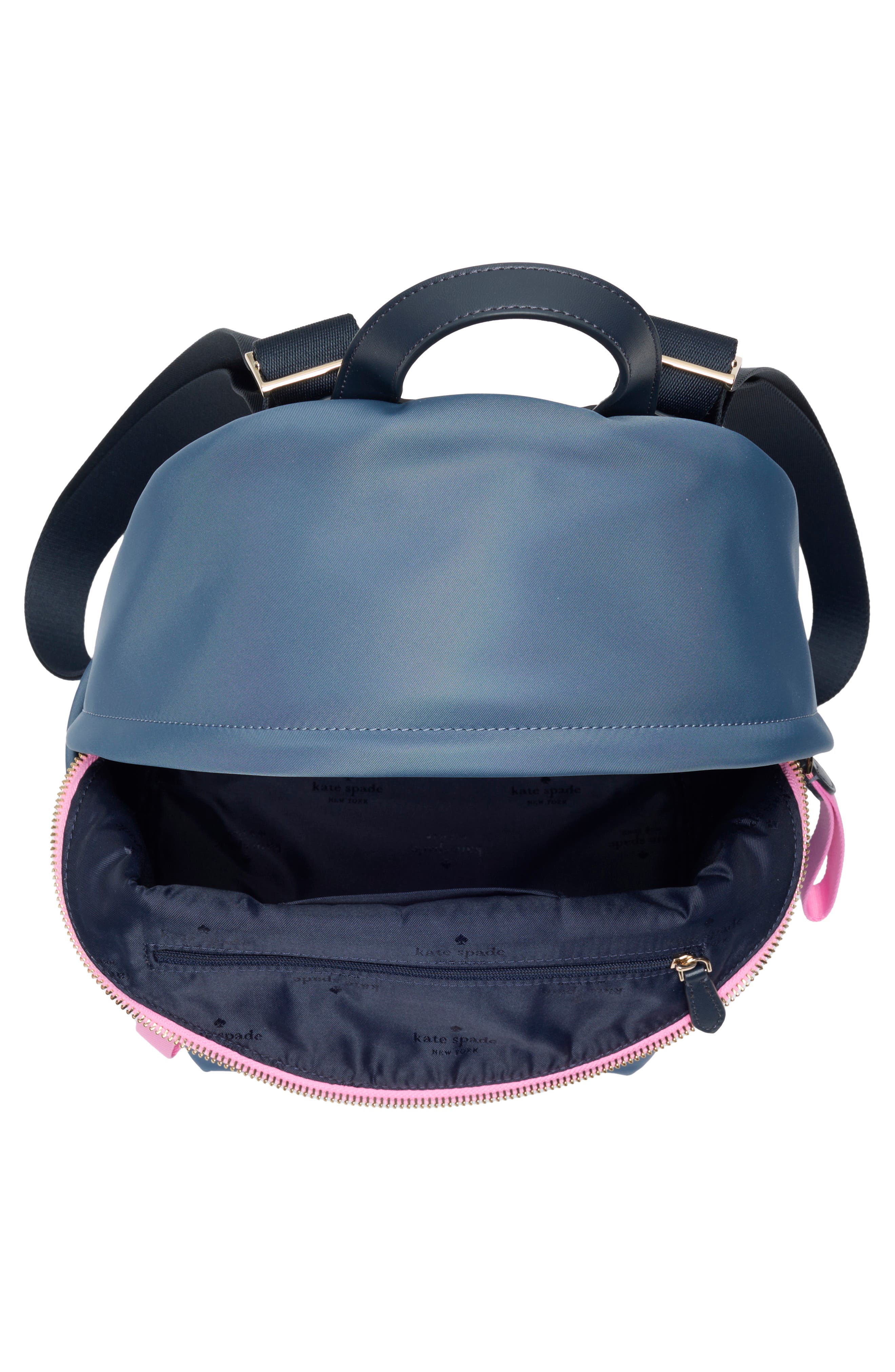 Kate Spade New York chelsea colorblock nylon backpack, Alternate, color, Bluestone Multi