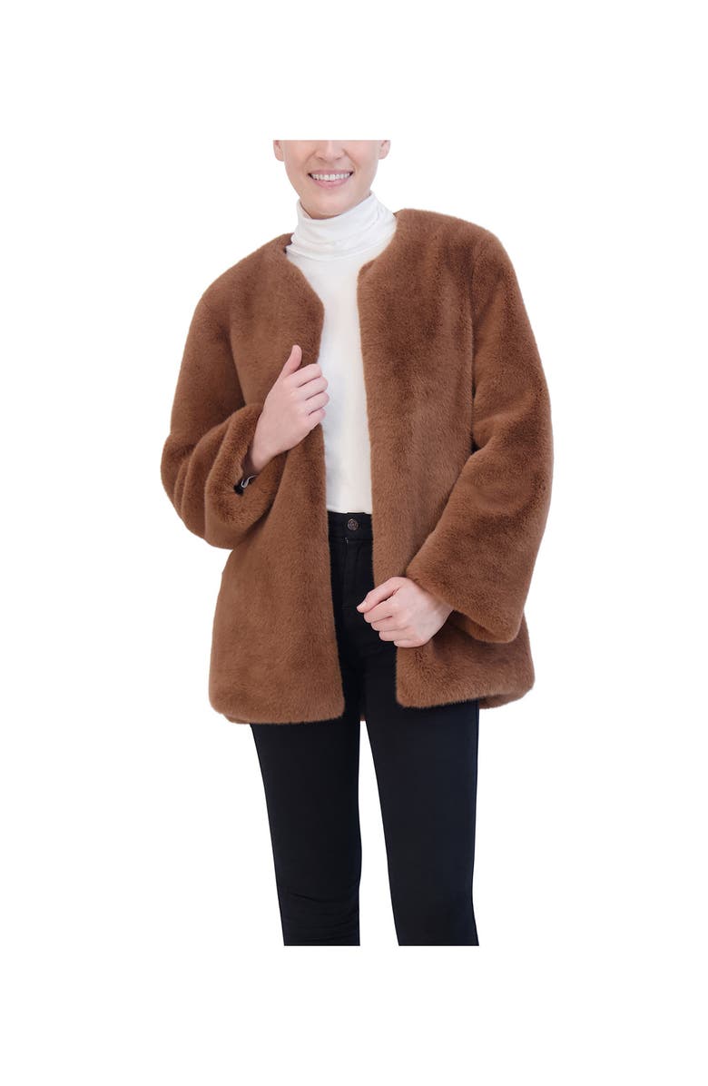 Rebecca Minkoff Roxanne Collarless Faux Fur Jacket, Alternate, color,