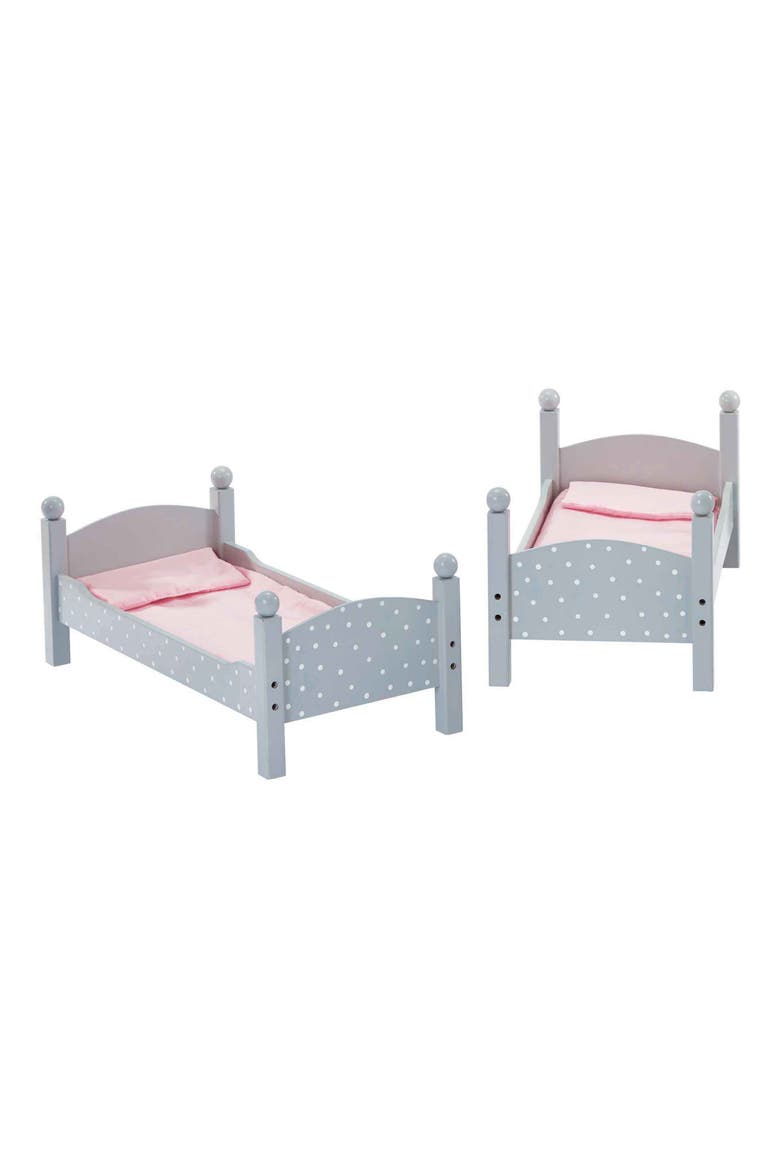 Olivia's Little World Doll Polka Dot Double Bunk Bed, Main, color, GRAY