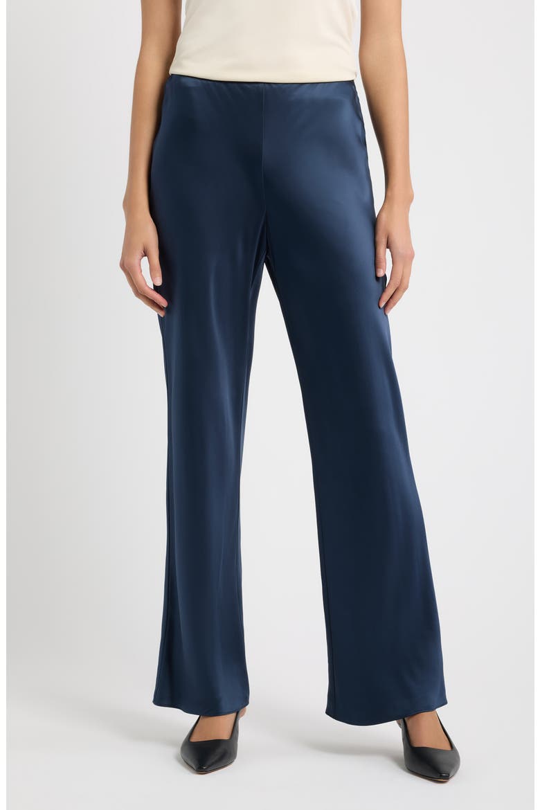 Beverly High Waist Straight Leg Pants, Main, color, NAVY