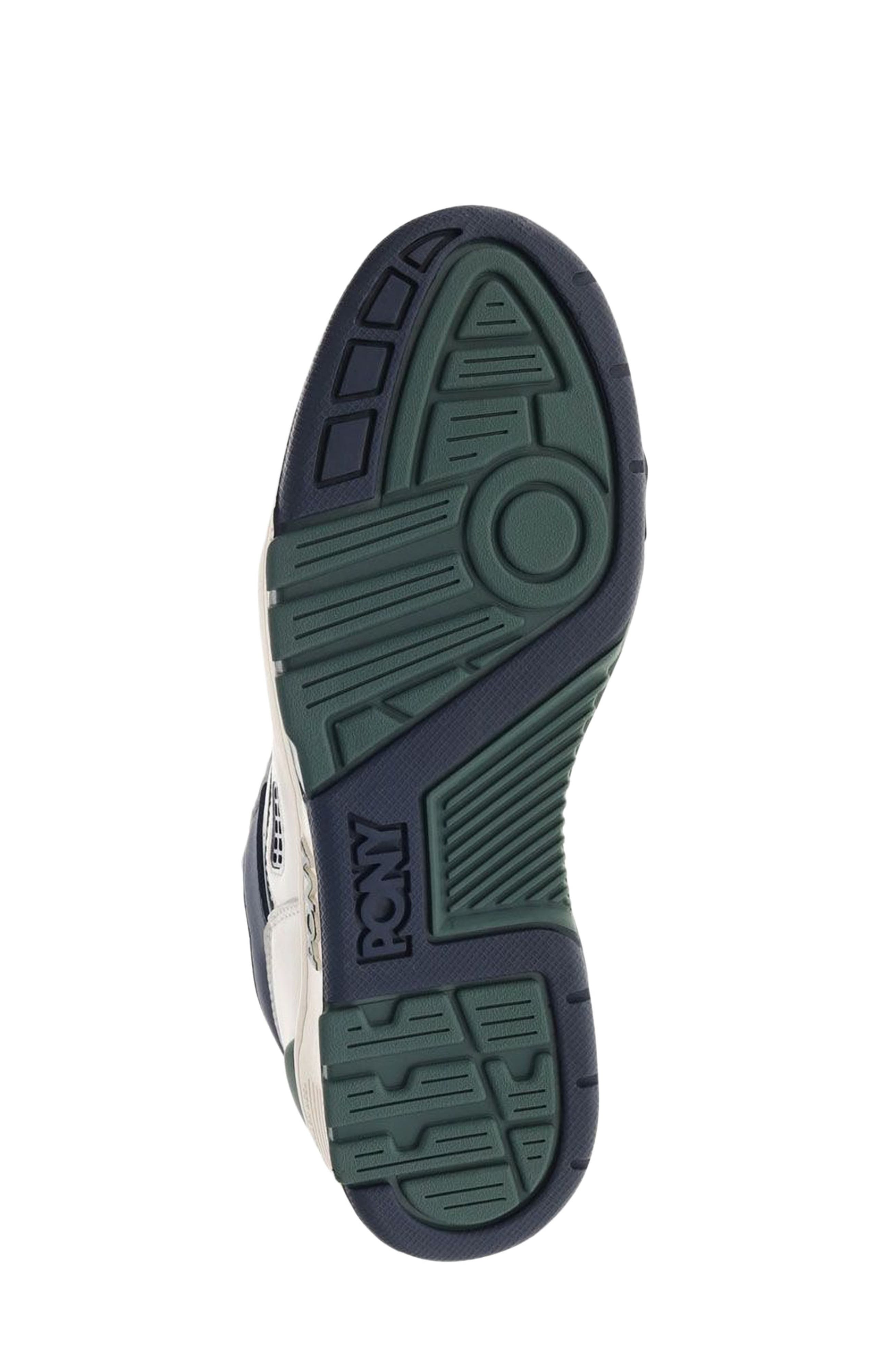 PONY M100 Low Archive Sneakers, Alternate, color, Snow White/Navy/Green
