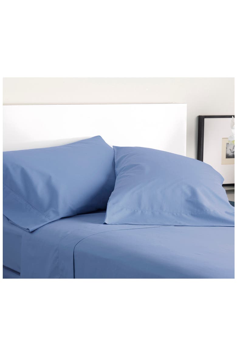 Cotton Sateen Pillowcases, Main, color, SHADOW BLUE