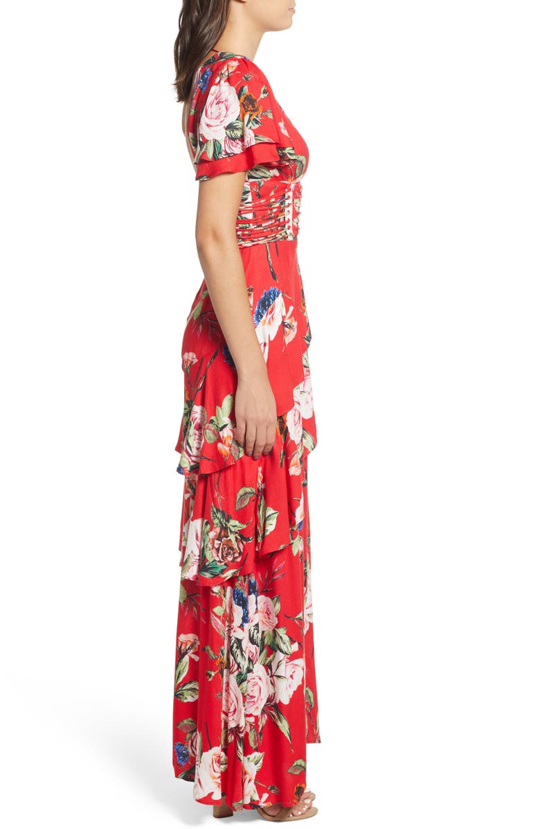 AFRM Tiered Ruffle Maxi Dress, Alternate, color, 