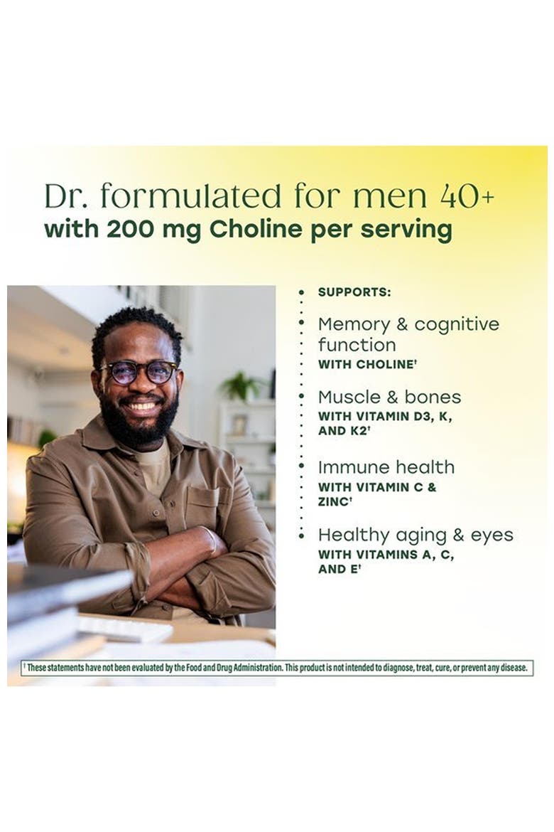 Advanced Multivitamin for Men 40+, Doctor Formulated, Vegetarian, 120 Tablets, Alternate, color, None