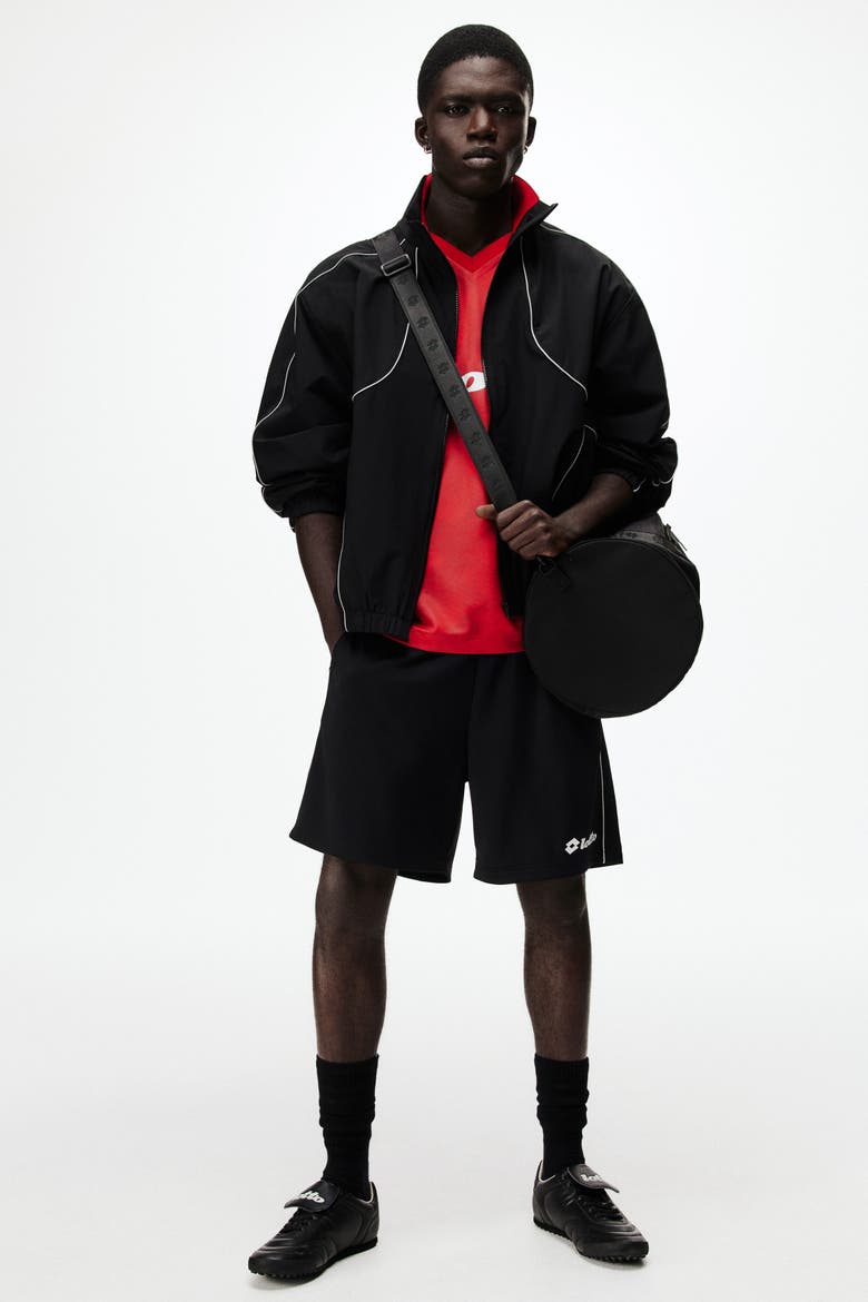 Relaxed Fit Football Shorts, Alternate, color, Black/Lotto