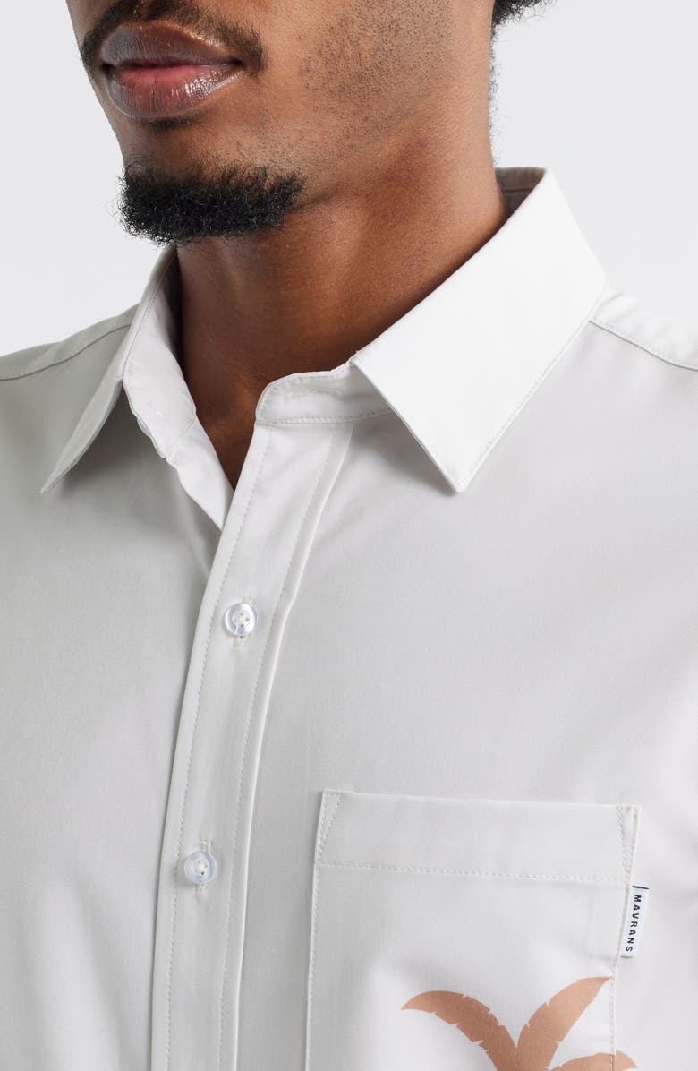 MAVRANS Victory Lap Palm Weekend Short Sleeve Button-Up Shirt, Alternate, color, Red Multi