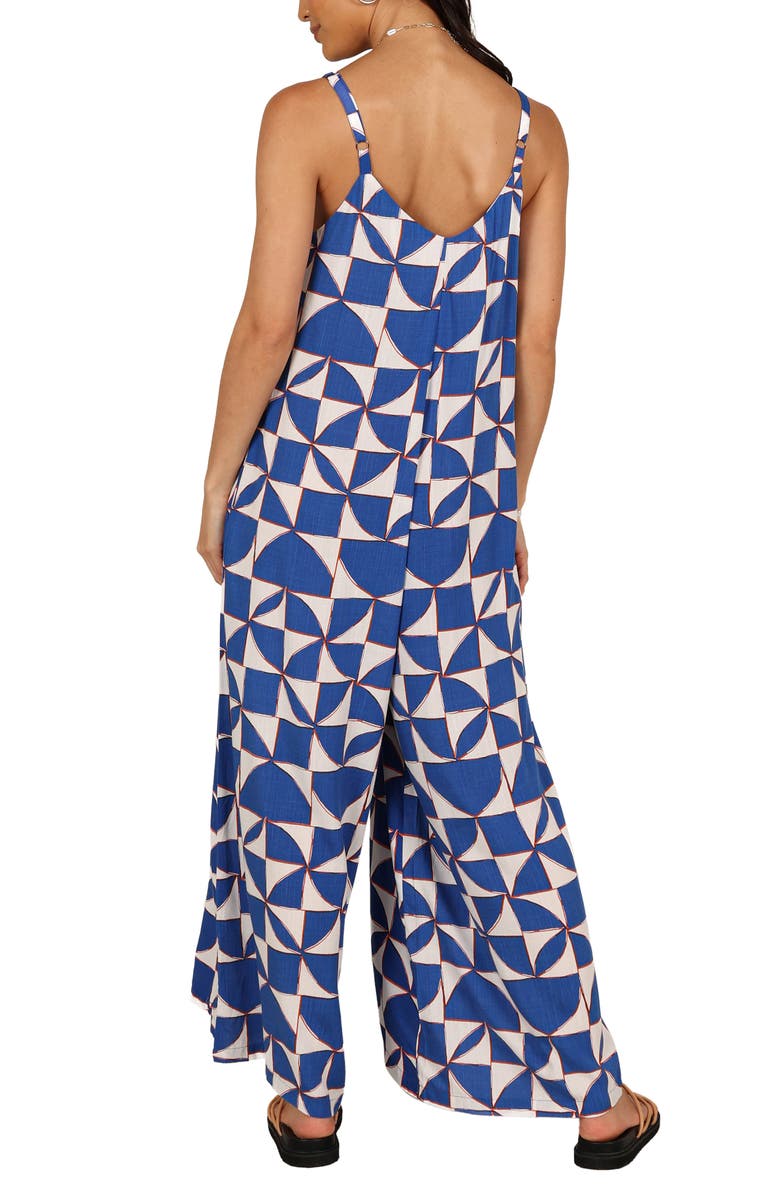 Petal & Pup Kiki Abstract Print Wide Leg Jumpsuit, Alternate, color,