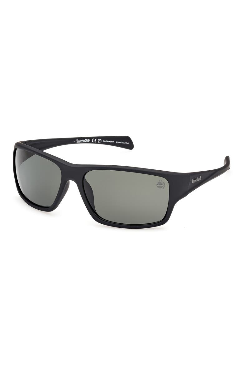 61mm Sunglasses, Alternate, color, MATTE BLACK / GREEN POLARIZED