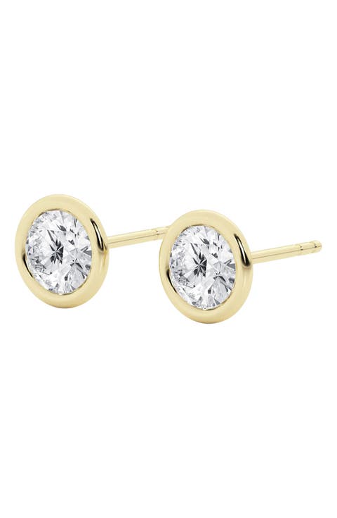 Round Cut Lab Created Diamond Stud Earrings - 1.50ctw