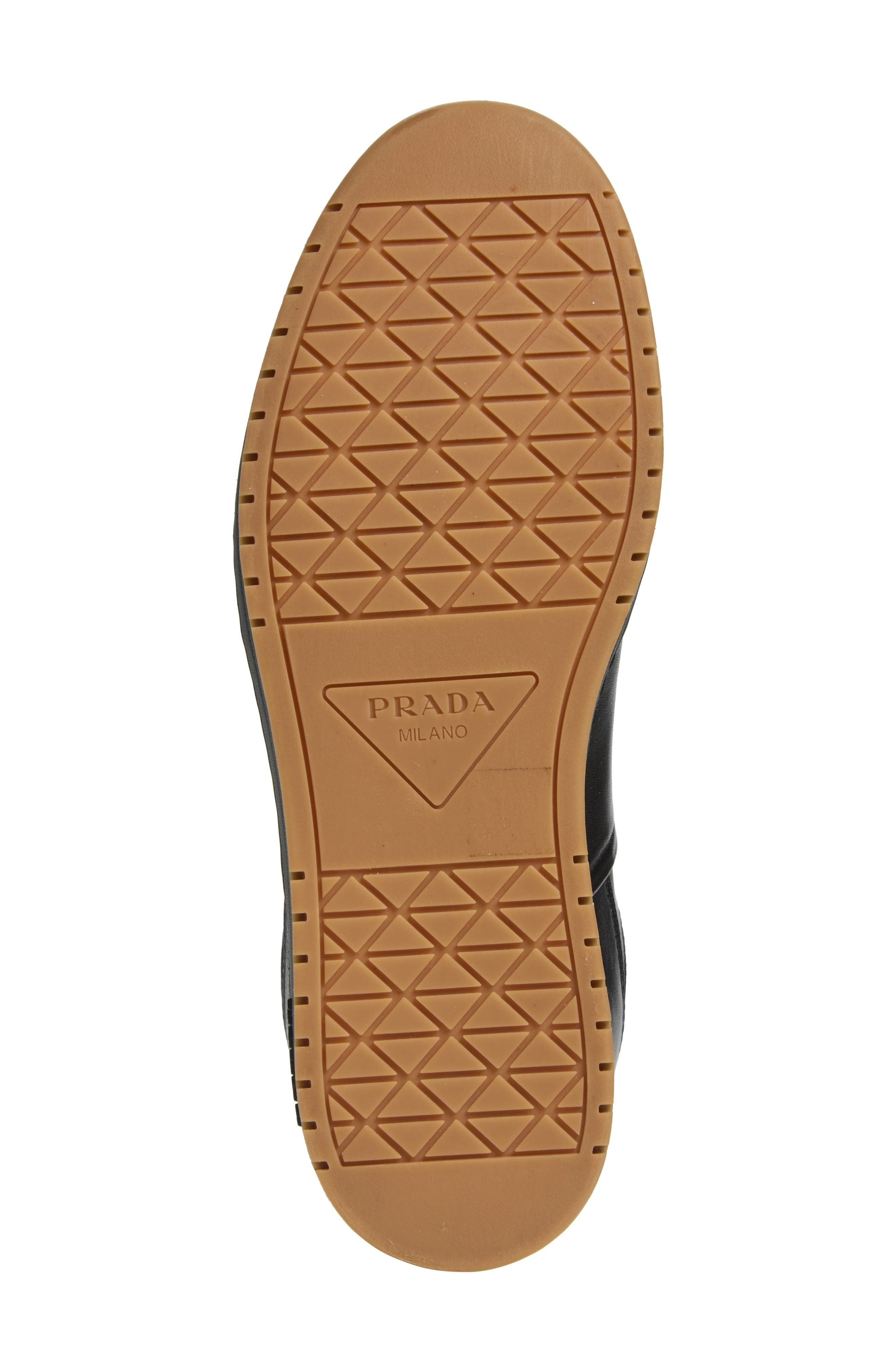 Prada Downtown Low Top Sneaker, Alternate, color, Nero