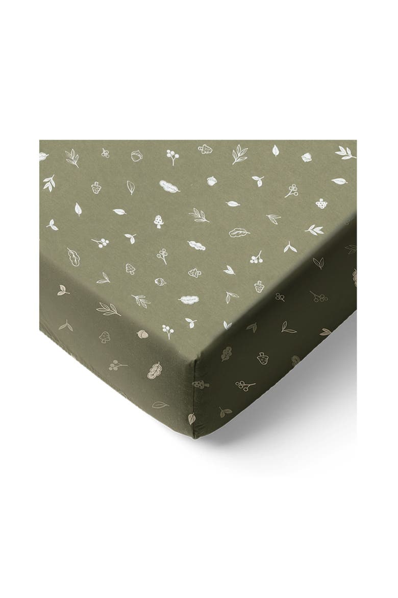 Cotton Jersey Fitted Sheet, Main, color, Acorn Drift