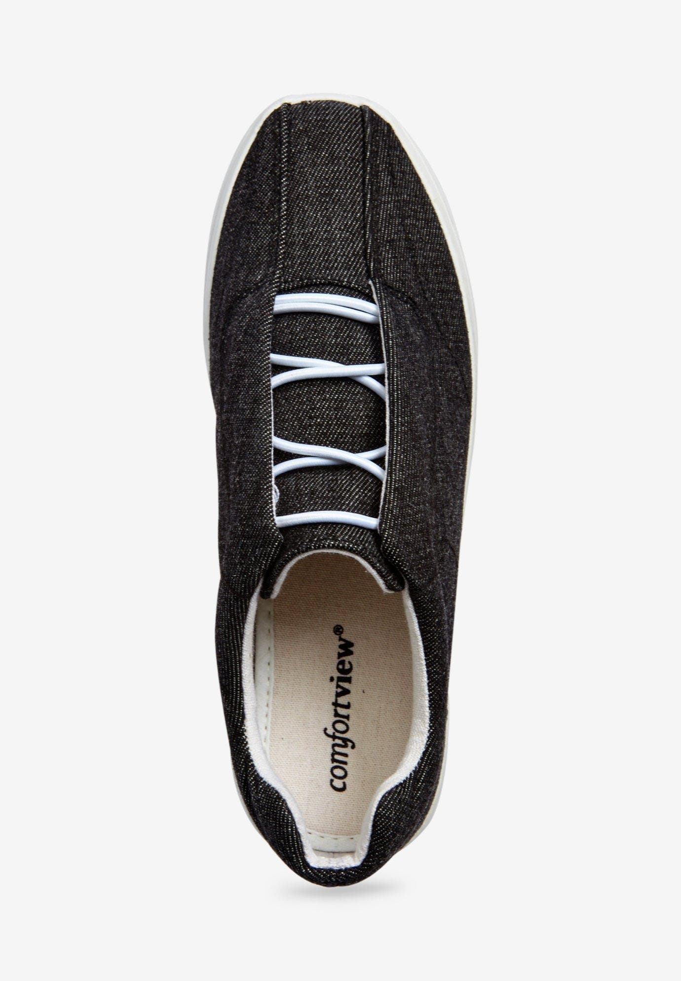 Comfortview The Bungee Slip On Sneaker, Alternate, color, Black