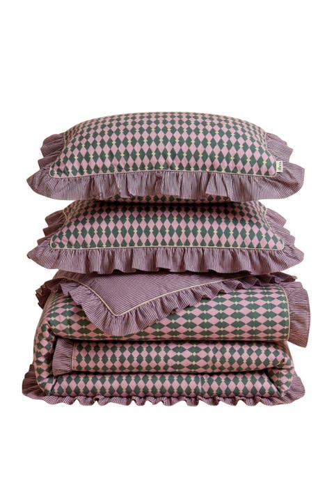 Cotton Ruffle Bedding Set