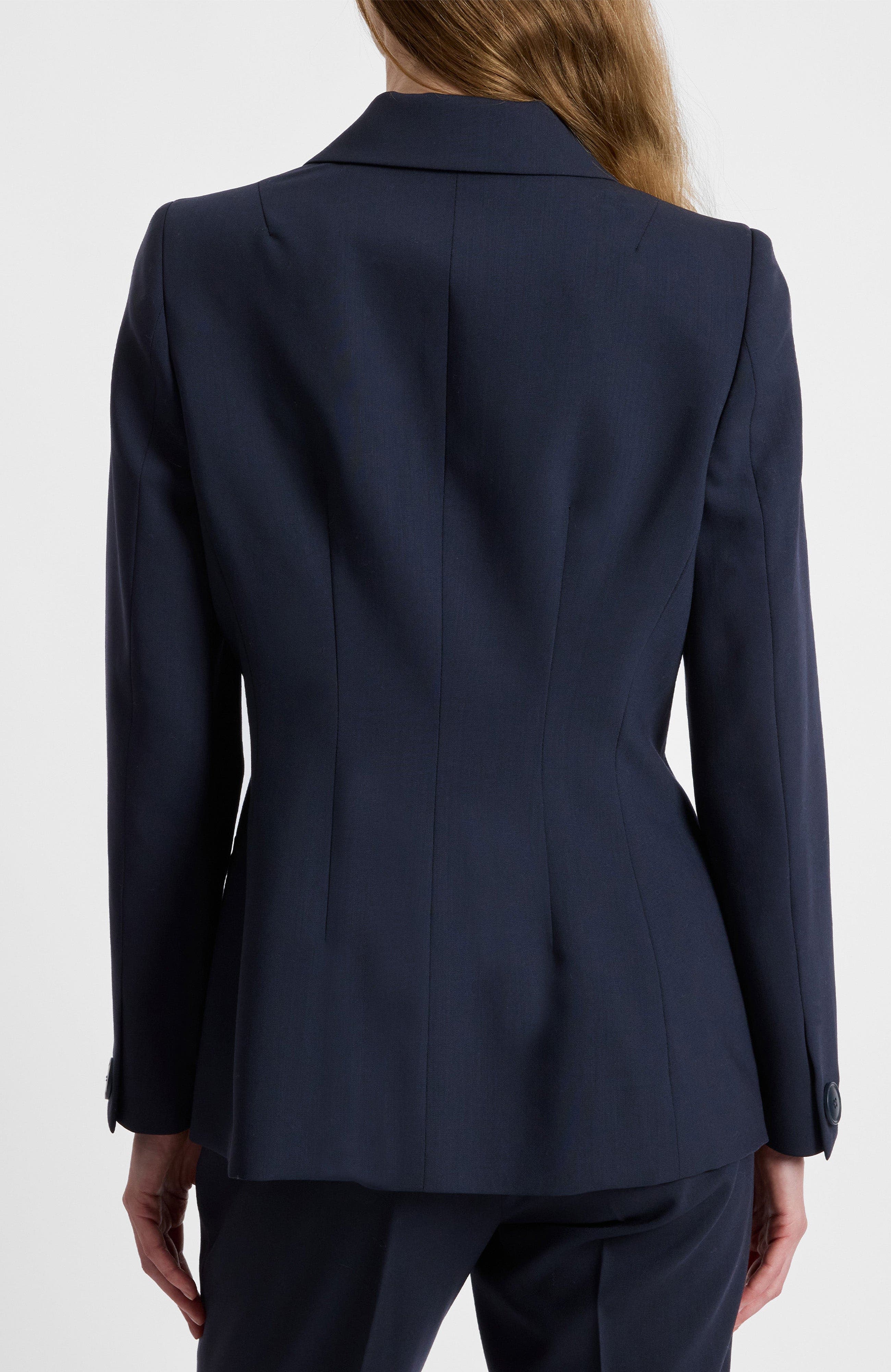 Mara Asymmetrical Blazer in Virgin Wool Stretch - image 2