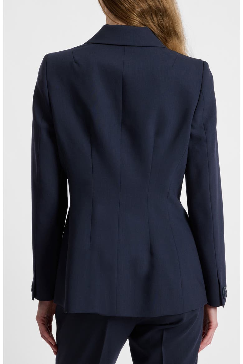 Mara Asymmetrical Blazer in Virgin Wool Stretch, Alternate, color, MIDNIGHT