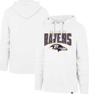'47 Men's '47 White Baltimore Ravens Elements Arch Headline Pullover Hoodie