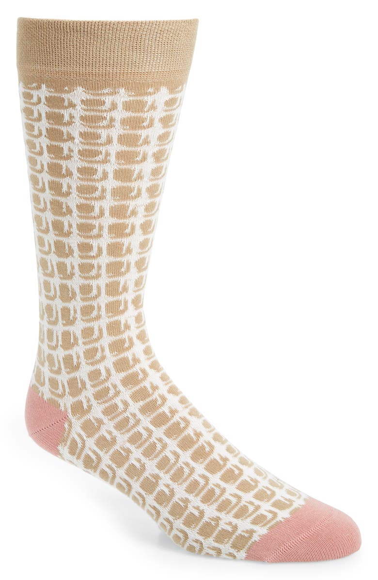 Ted Baker London Geometric Square Dress Socks, Main, color,