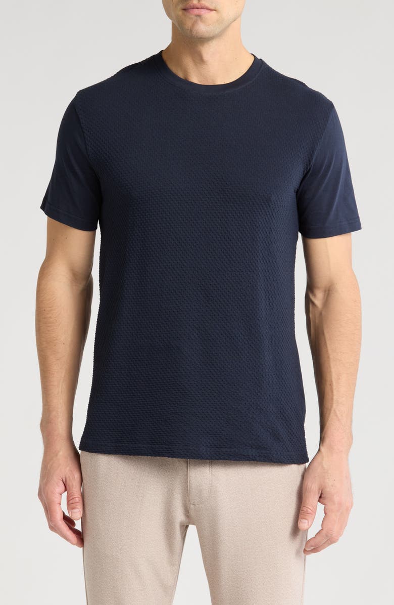 DENIM AND FLOWER Textured Crewneck T-Shirt, Main, color,