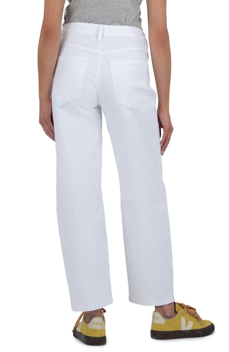 KUT from the Kloth Ashley High Waist Slouchy Barrel Jeans, Alternate, color, Optic White