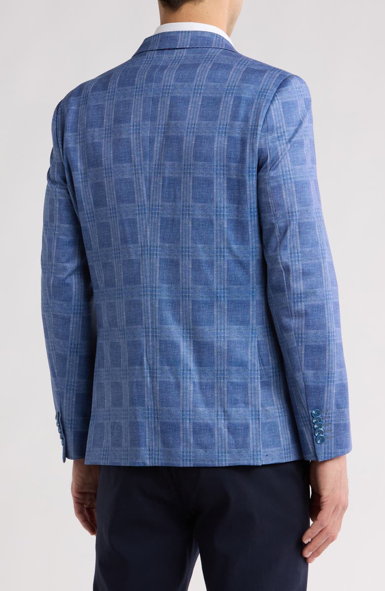 SOUL OF LONDON Check Soft Jersey Blazer, Alternate, color, Blue