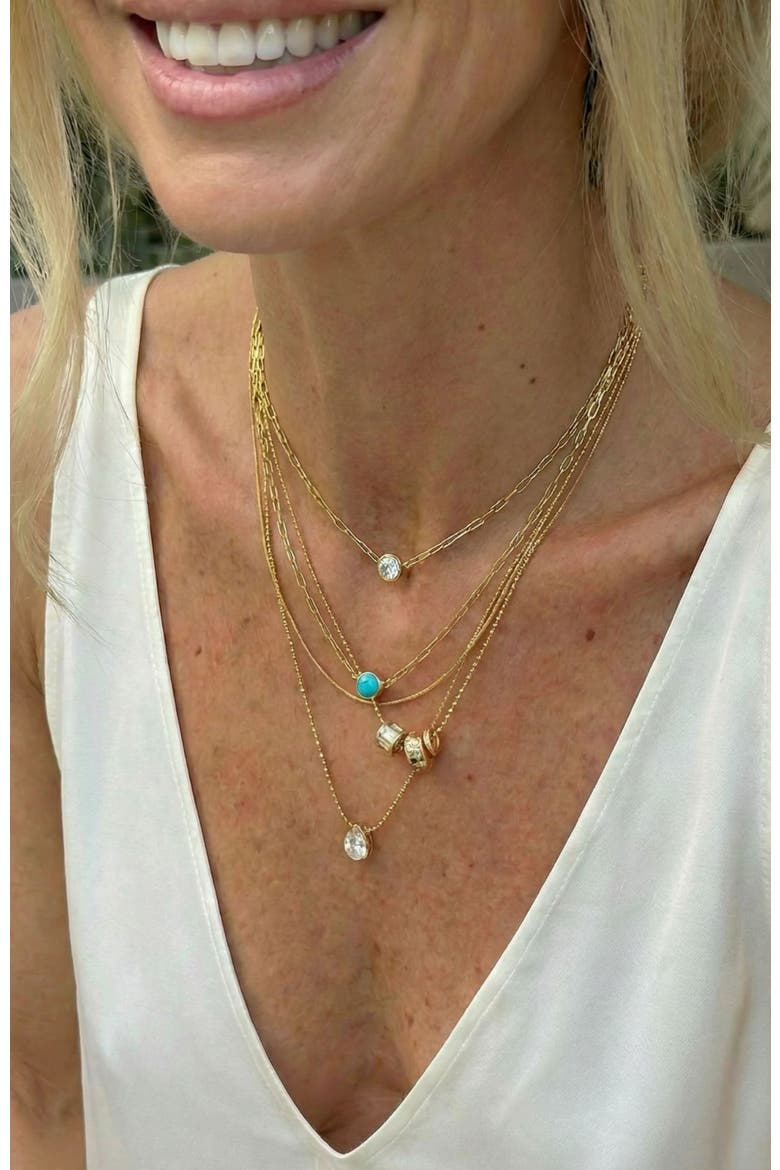Delicate Rondelle Necklace, Alternate, color, Gold