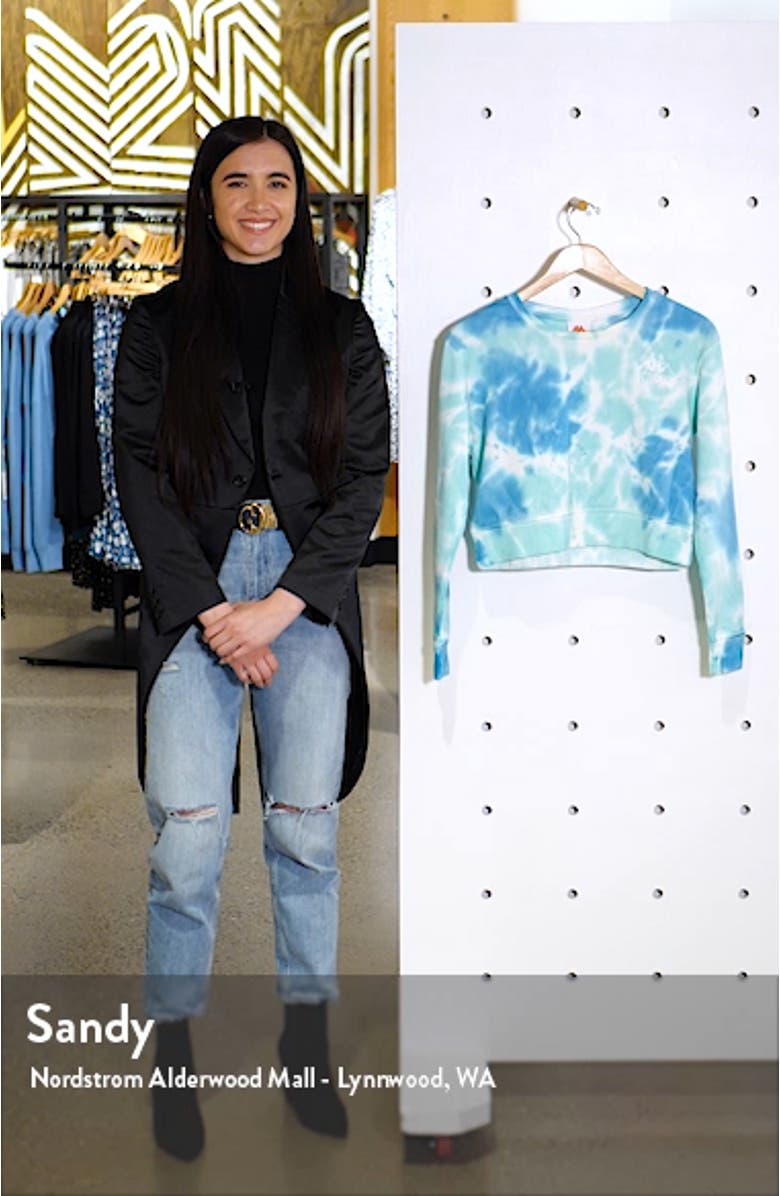 Kappa Catros Tie Dye Crop Sweatshirt, sales video thumbnail