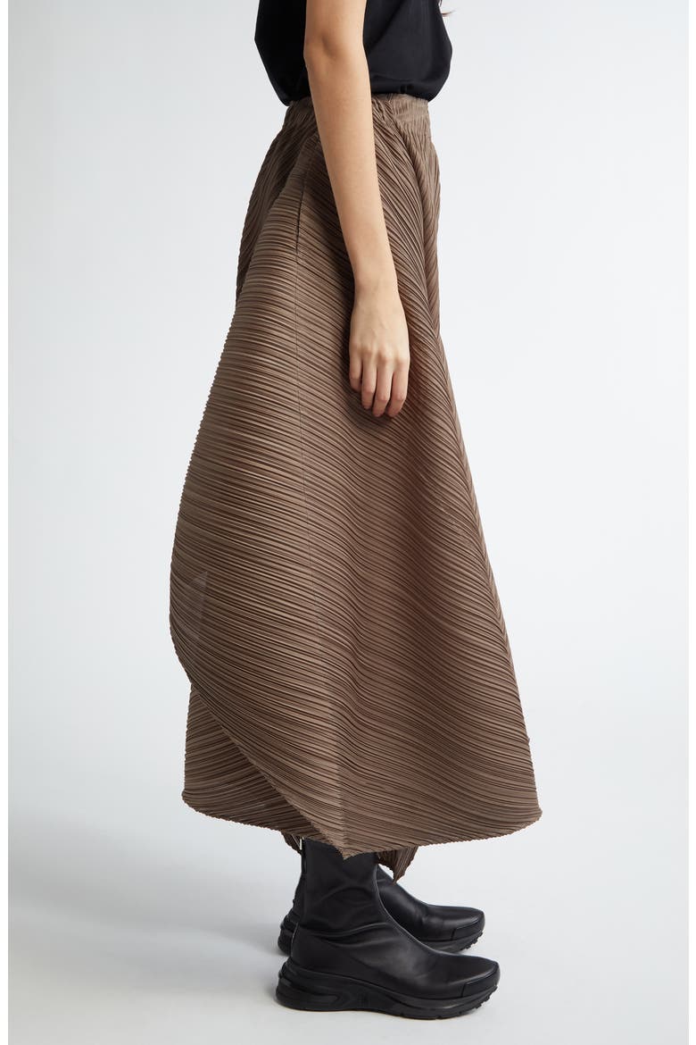 Pleated Flare Wide Leg Pants, Alternate, color, GRAYISH BROWN