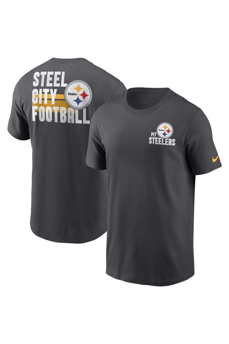 Men's Nike Anthracite Pittsburgh Steelers Blitz Essential T-Shirt, Main, color, Anthracite