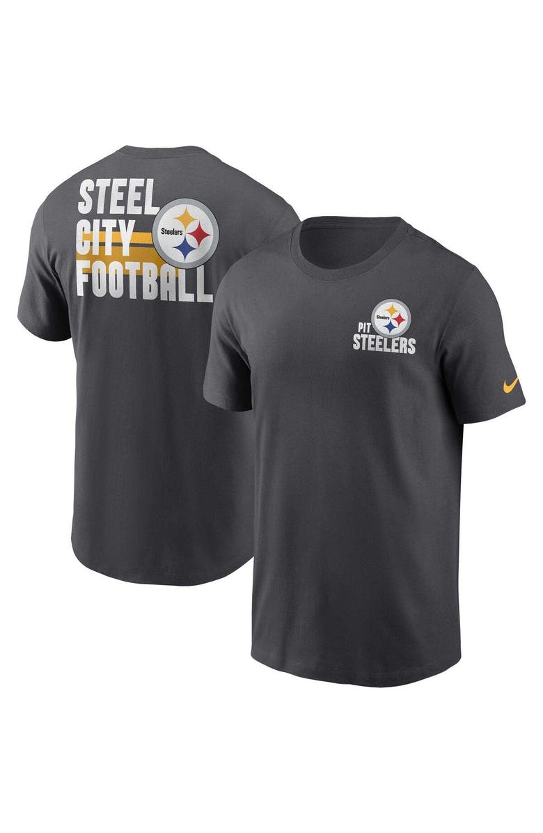 Nike Men's Nike Anthracite Pittsburgh Steelers Blitz Essential T-Shirt, Main, color, 