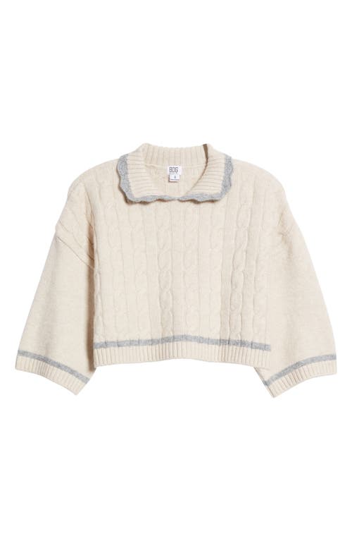 BDG URBAN OUTFITTERS BDG URBAN OUTFITTERS FRILL COLLAR CABLE SWEATER