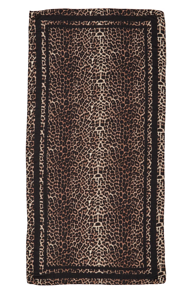 BP. Leopard Print Scarf, Alternate, color, 