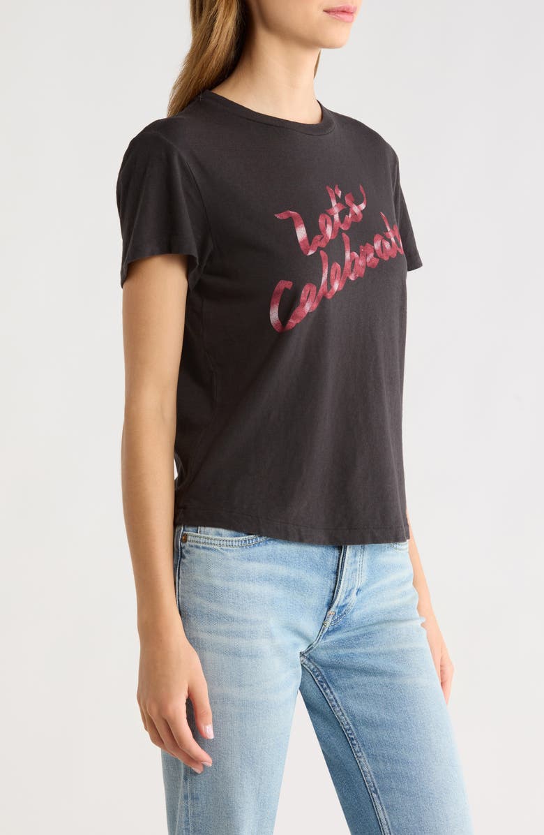 Re/Done Celebrate Graphic T-Shirt, Alternate, color, Washed Black